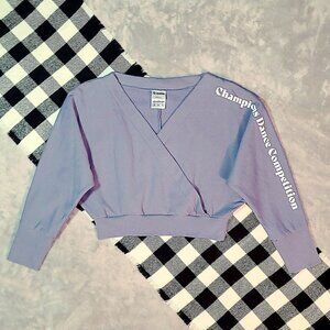 M | Soffe | Cropped Crossover Dolman Sleeve Sweater